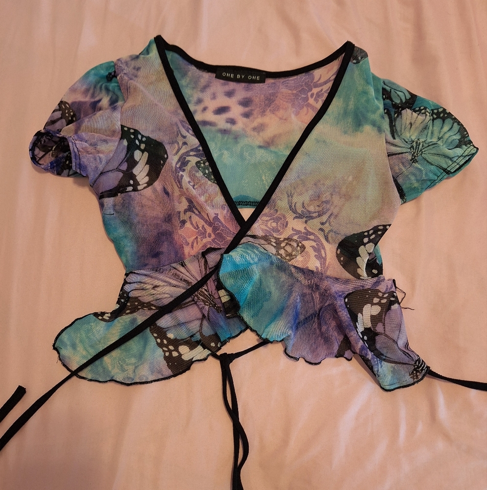 One By One Dolls Kill Butterfly Top